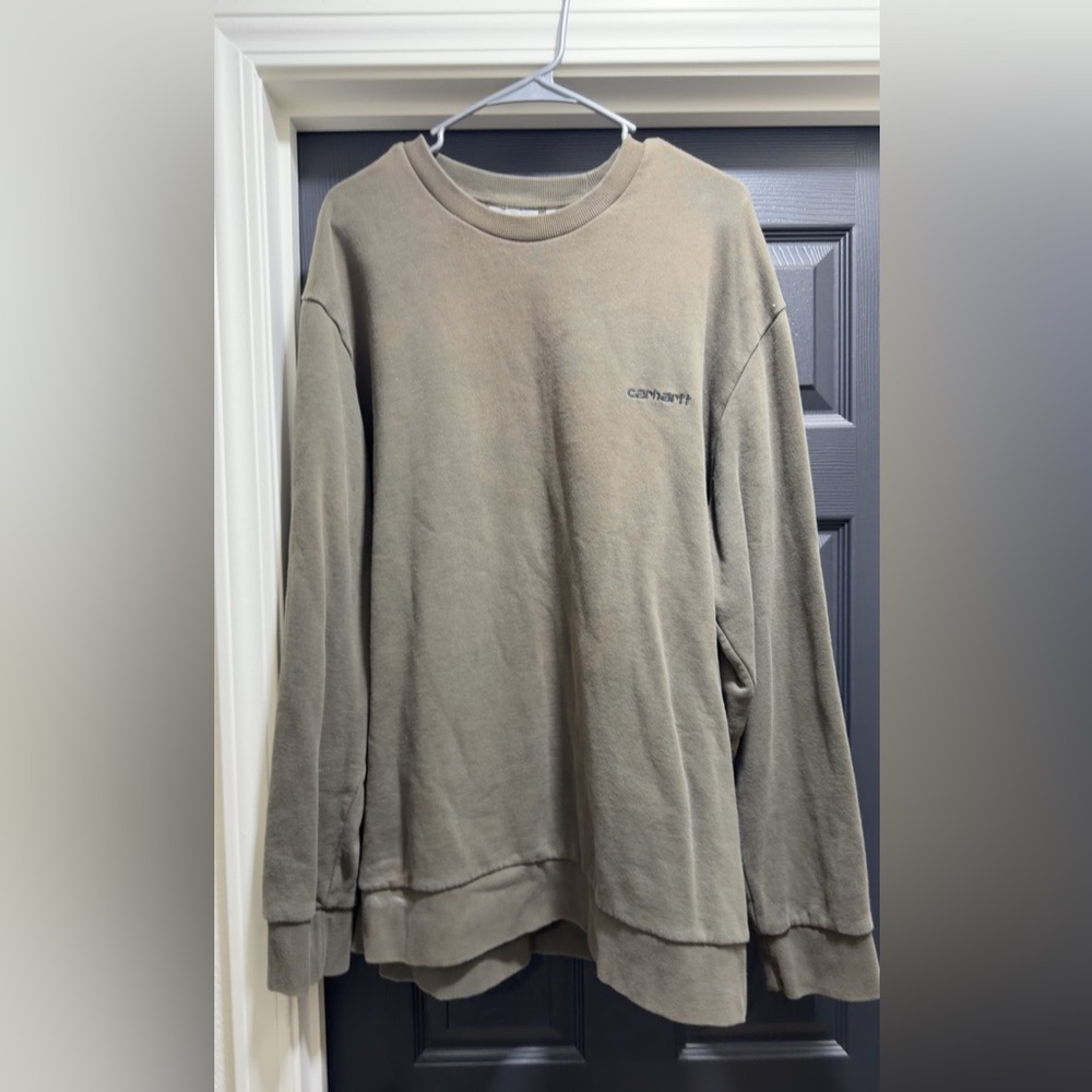 Carhartt Men's Crewneck Sweatshirt in Taupe Green